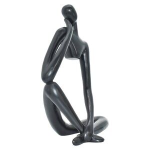 Adam & Friends Home Decor Thinking Man Sculpture | 1-Piece | Black